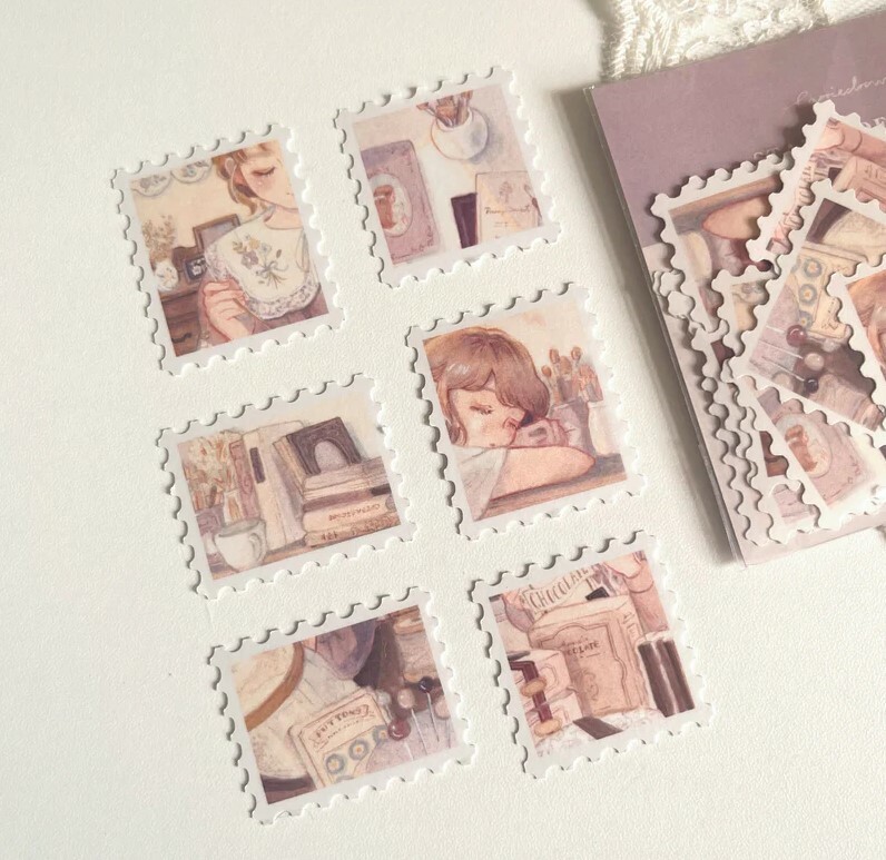 Carriedraw - Stamps of Lilac Sticker 24pcs
