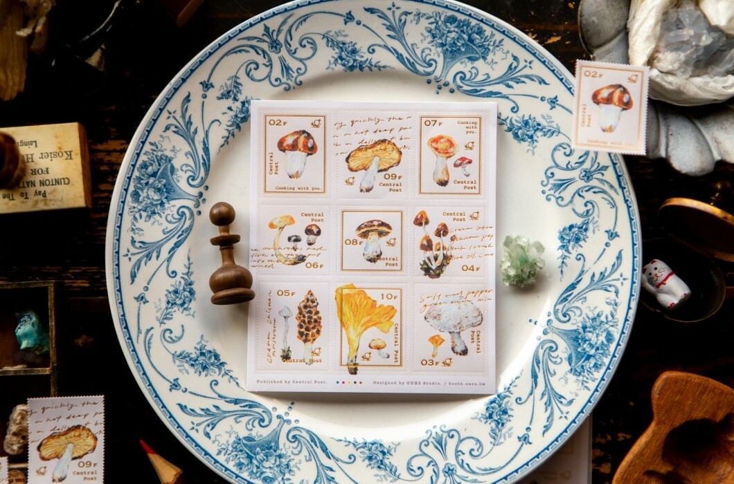 Ours - Mushroom Recipe Stamp Sticker