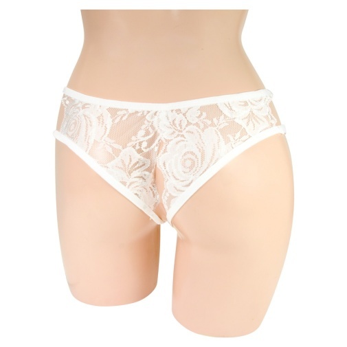 NPG - D048 Crotchless Panties - White