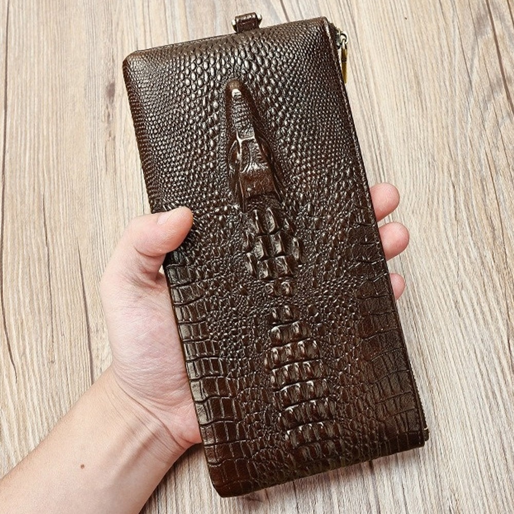 錢包 長夾 男錢包 男長夾 真皮長夾 皮夾 長夾男生 頂級牛皮 皮夾男 多卡位長夾 男生皮夾 復古錢包 鱷魚皮夾 147