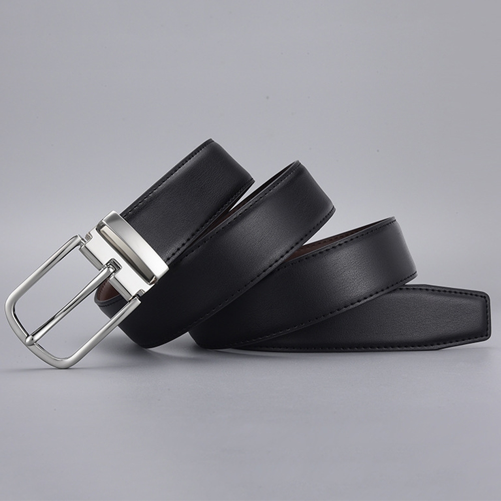 皮帶 商務腰帶 針扣皮帶 男生皮帶 真皮皮帶 男士腰帶 夾扣皮帶 牛皮帶 真皮腰帶 黑色皮帶 男生禮物 搭配神器 040