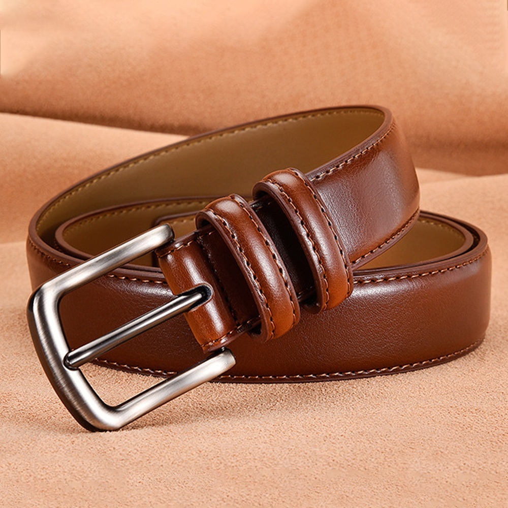 皮帶 腰帶 真扣皮帶 男士真皮皮帶 商務皮帶 男生皮帶 休閒皮帶 針扣腰帶 牛皮皮帶 黑色皮帶 老錢風 生日禮物 035