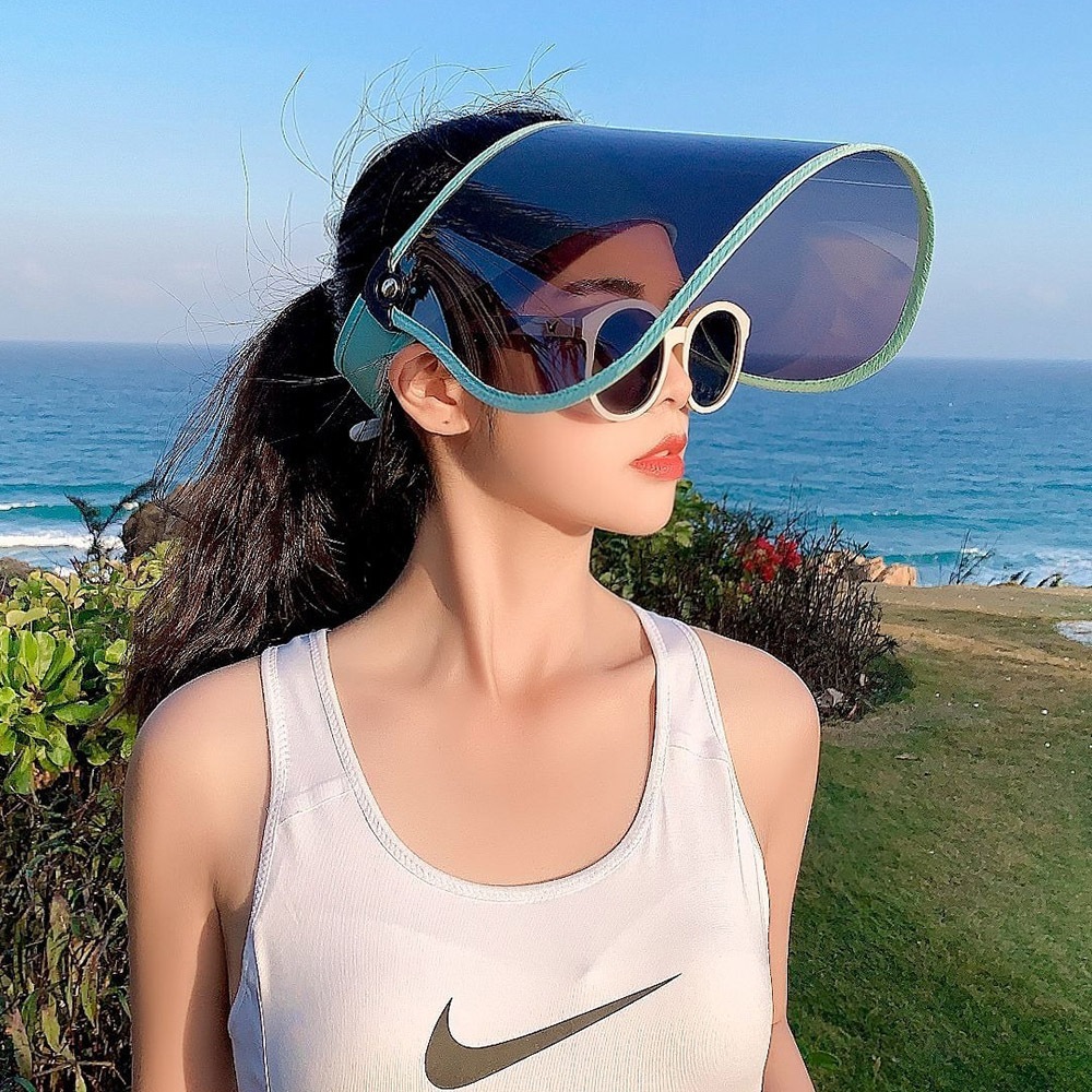 帽子 遮陽帽 防曬帽 遮陽面罩 防紫外線 太陽帽 戶外帽 釣魚帽 防曬面罩 韓國遮陽帽 空頂帽 小臉神器 戶外遮陽039