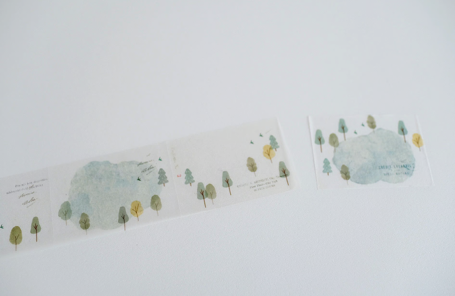 小樹 捲狀便利貼 描圖紙貼紙 R-010｜日本 yohaku