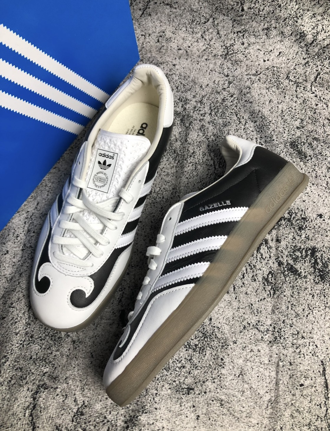 adidas originals GAZEELE 低幫 板鞋 白黑 IH9989/9990