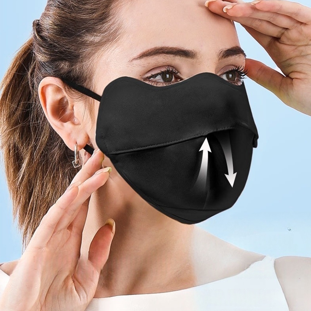 口罩 防曬口罩 冰絲口罩 面罩 女生口罩 防紫外線 夏季 薄款 透氣口罩 遮陽口罩 修容 騎車口罩 防風 防塵 047