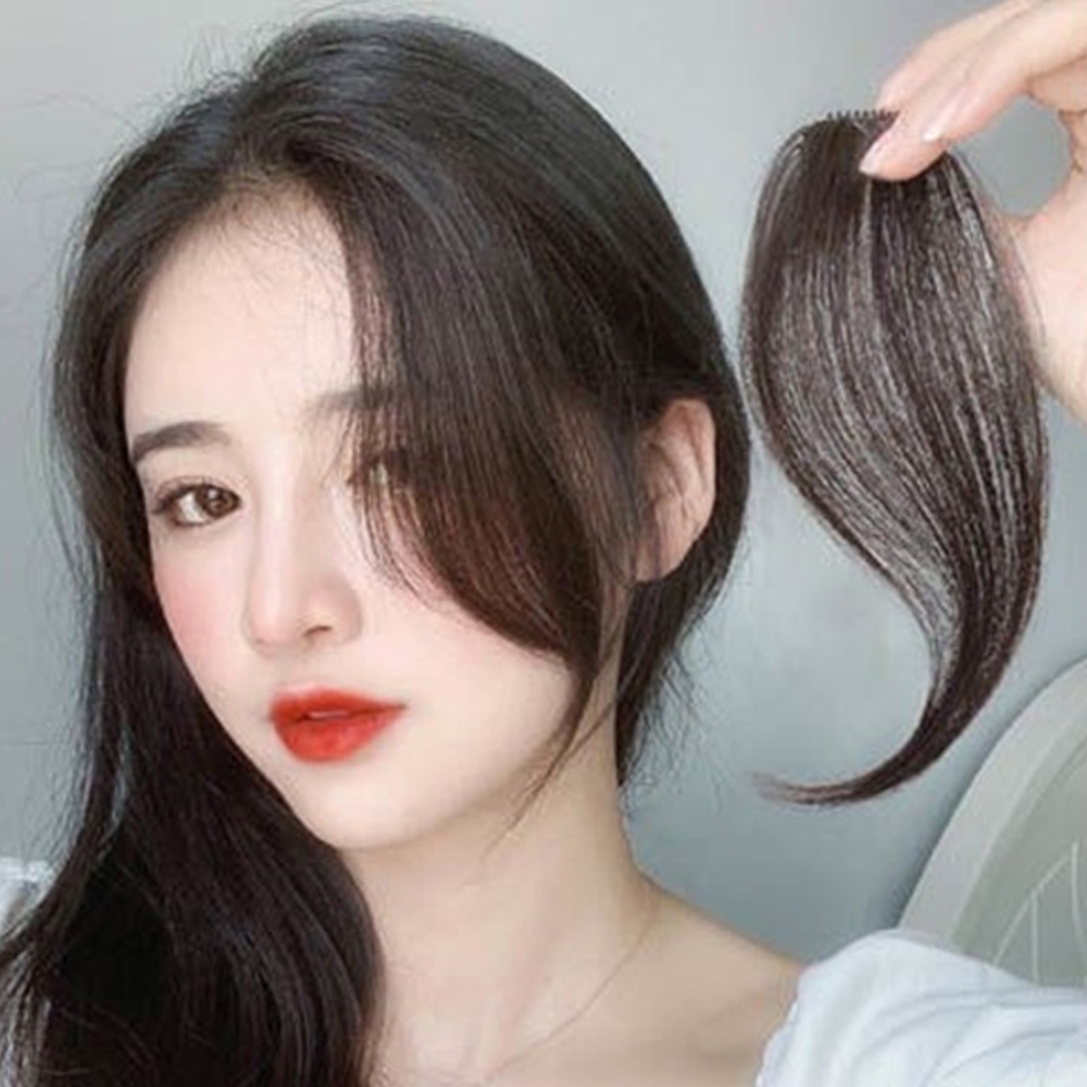 假髮 八字瀏海 假髮女 空氣瀏海 假髮瀏海 假髮片 自然一片式 隱形無痕 假髮髮夾 真人假髮 中分假瀏海 禮物 046