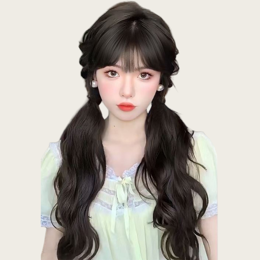 假髮 女馬尾 假髮馬尾 假馬尾 髮圈式馬尾 波浪假髮 50公分馬尾 髮圈馬尾 高馬尾假髮 甜妹長髮 水波紋 禮物 044