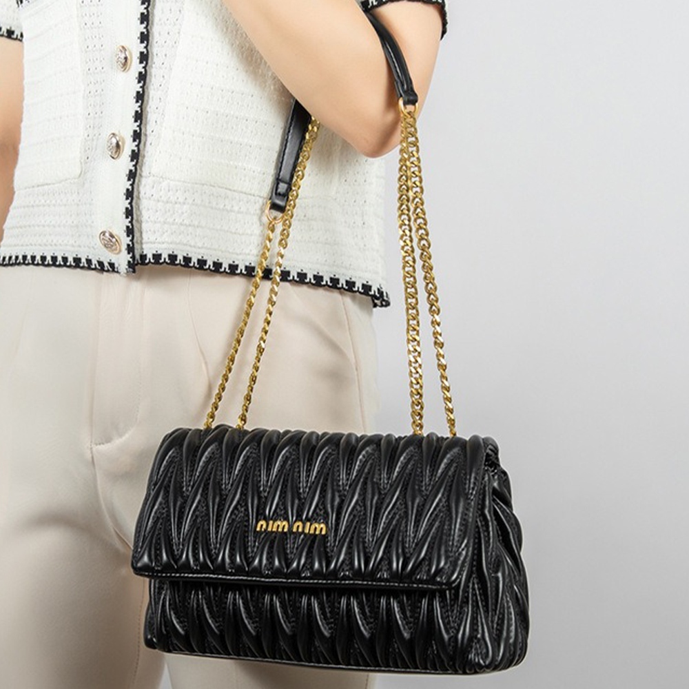 包包 皺褶包 腋下包 鏈條包 單肩包 斜背包 女生包包 斜肩包 軟皮包 肩包 小方包 包包女 高級感 韓系包包 1000