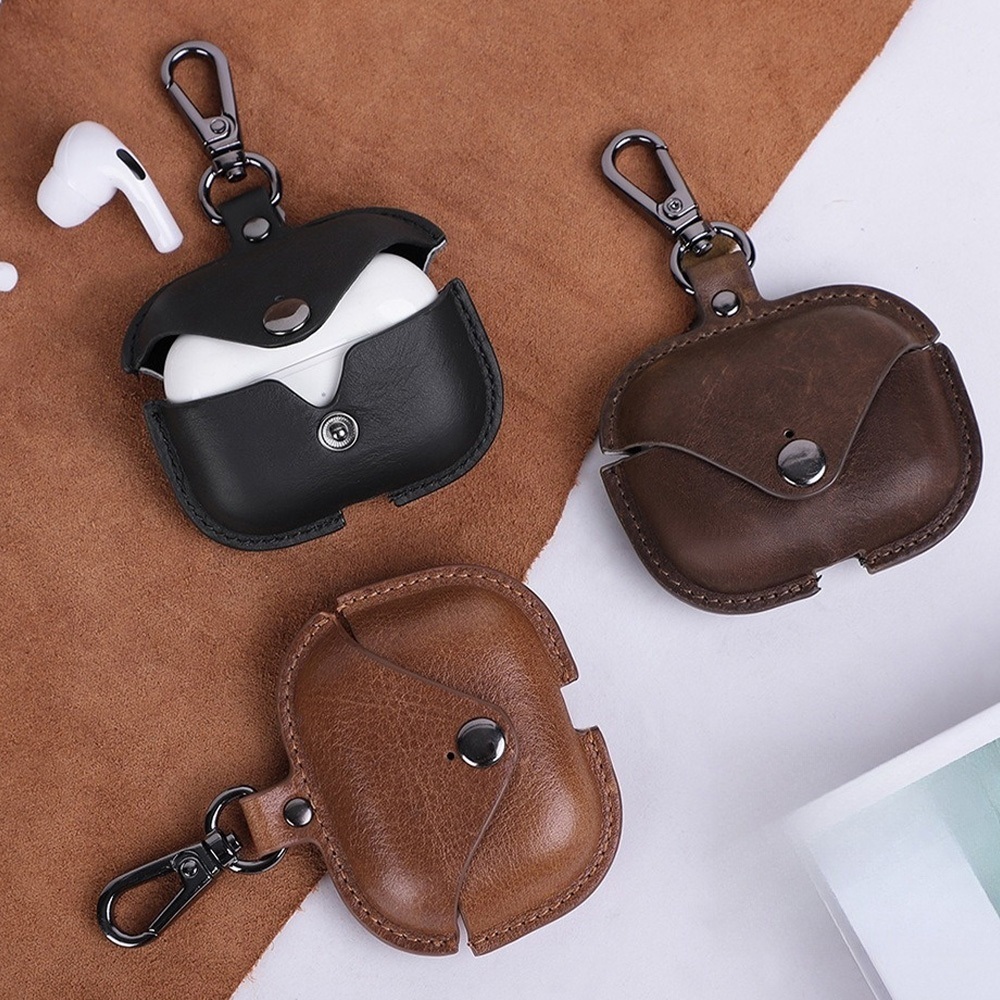 耳機殼套 耳機防摔殼 耳機殼 蘋果耳機 蘋果周邊 真皮 airpods pro保護套 藍牙耳機殼 無線耳機套 004