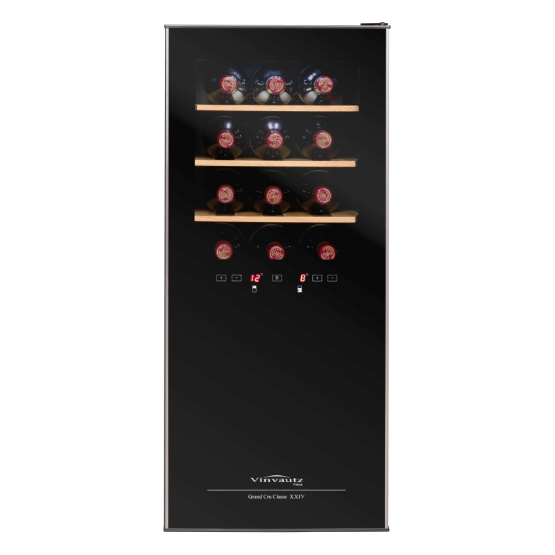 名望 Vinvautz    VZ24BDHK‧雙溫區紅酒櫃‧24支-香港行貨-原廠2年全機及5年壓縮機保養‧