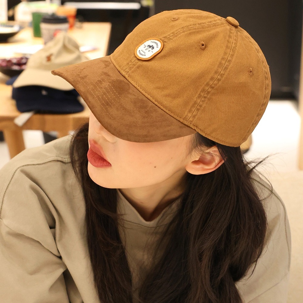 帽子 女生帽子 老帽 鴨舌帽 美式 韓版帽子 防曬帽 遮陽帽 棒球帽 潮牌帽子 刺繡 ins風 拚色 百搭 男帽 046