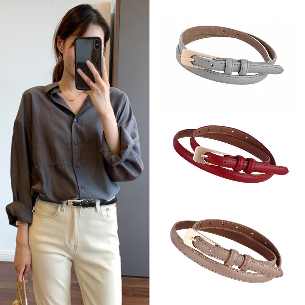 皮帶 腰帶 腰封 真皮腰帶 細腰帶 金扣皮帶 皮帶真皮 休閒皮帶 洋裝腰帶 搭配神器 顯身材 穿搭神器 生日禮物 029