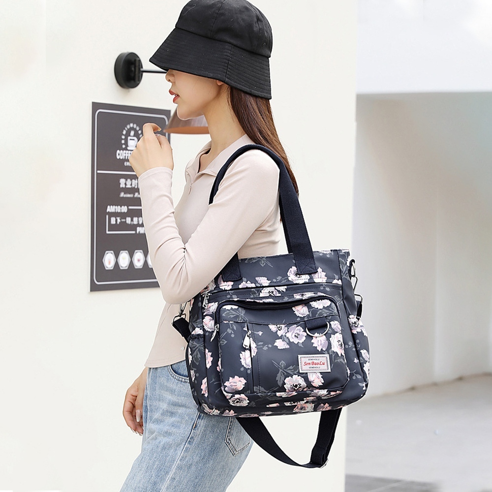 包包 托特包 單肩包 斜背包 大容量托特包 大容量單肩包 防潑水單肩包 女包 印花尼龍包 生日禮物 女生禮物實用 886