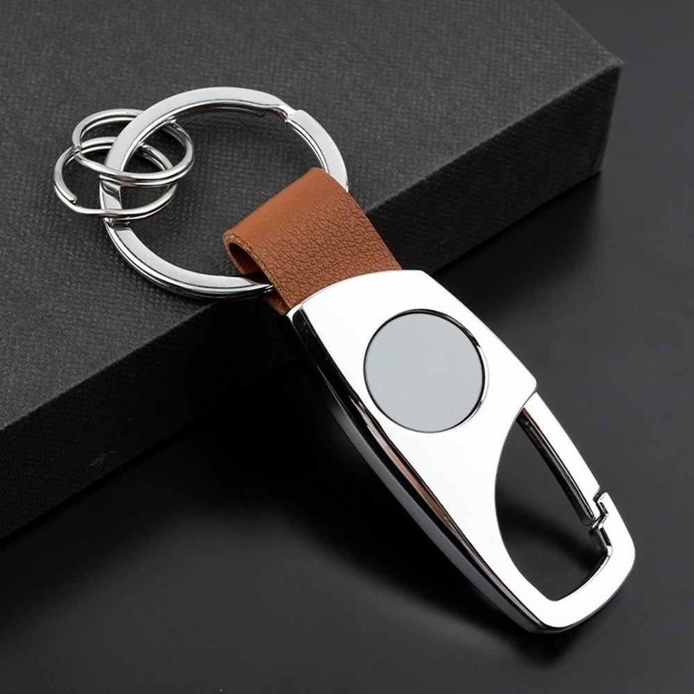 真皮鎖匙扣 鑰匙防丟 皮革 鑰匙圈吊飾 汽車鑰匙扣 不鏽鋼 簡約 輕奢 包包配件 背包扣環 合金鑰匙圈 實用小物 011