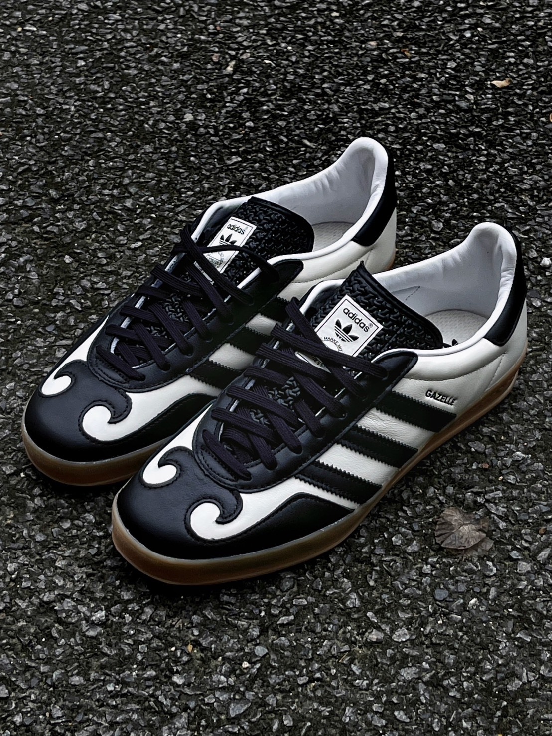 adidas originals GAZEELE 低幫 板鞋 白黑 IH9989/9990