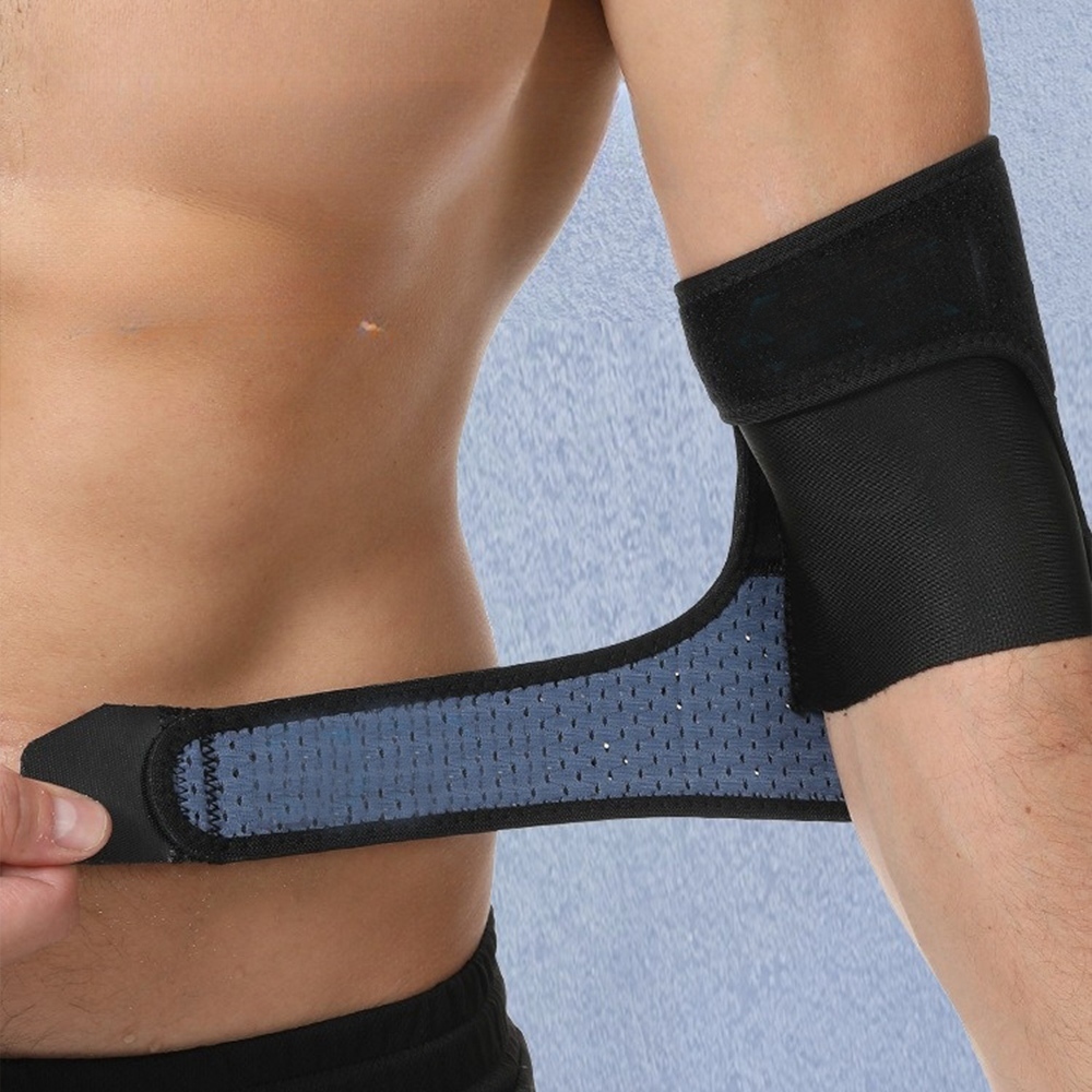 護肘 運動護肘 護具 魔鬼氈綁帶 臥推護肘 超薄 減震 透氣 耐磨 可調式 重訓 訓練 保護套 網球肘 加壓袖套 001