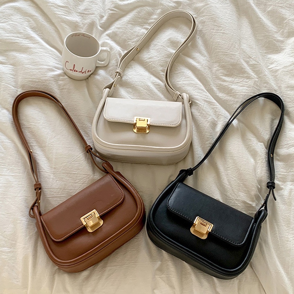 包包女 腋下包 單肩包 小方包 復古包包 黑色包包 可愛包包 棕色包包 斜背小包 高級感 平價包包 女生生日禮物 855