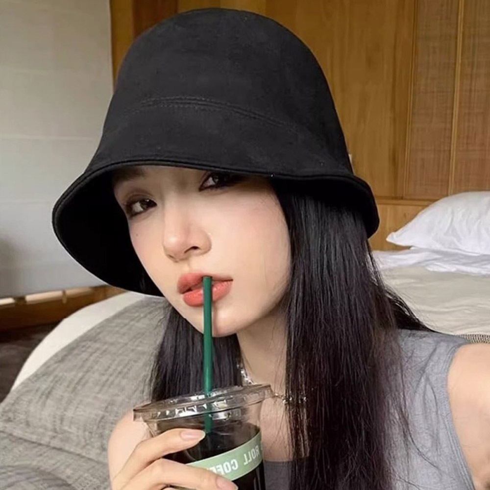漁夫帽 水桶帽 麂皮 盆帽 防寒帽 大頭圍帽子 帽子女 韓系帽子 包頭帽 高級感 顯臉小帽子 日系復古 秋冬穿搭 034