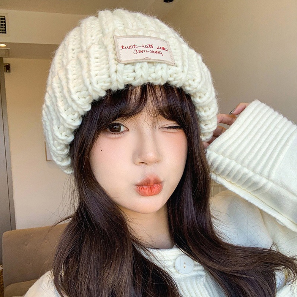 冷帽 針織帽 包頭帽 大頭圍毛帽 護耳帽 保暖帽 粗毛線帽 顯臉小帽子 防寒帽 高級感 日系復古 秋冬穿搭 情侶款027