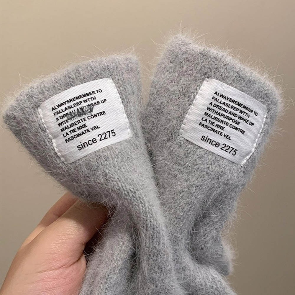 手套 針織手套 露指手套 保暖手套 觸控手套 加絨 可觸屏手套 防寒手套 騎車保暖 手套女生保暖 秋冬穿搭 情侶款004