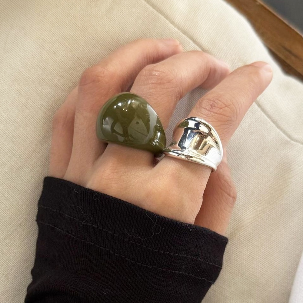 個性戒指 男女通用 情侶戒指 交換禮物 戒指 樹脂戒指 小眾設計 時尚設計感 ins風 閨密戒指 禮物 007