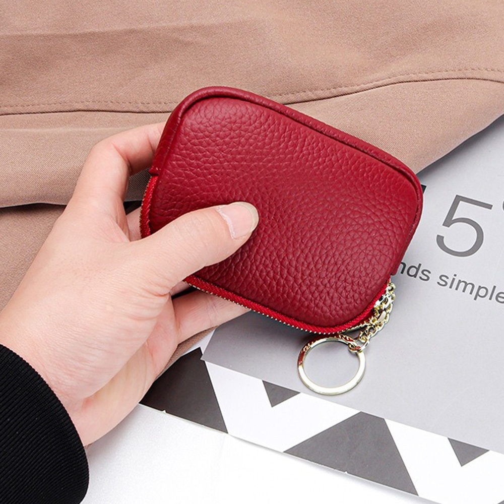 錢包 零錢包 錢包女 女生 真皮零錢包 真皮短夾 女用皮夾 小皮夾 拉鍊 小錢包 零錢袋 女短夾 口紅包 黑色包 180