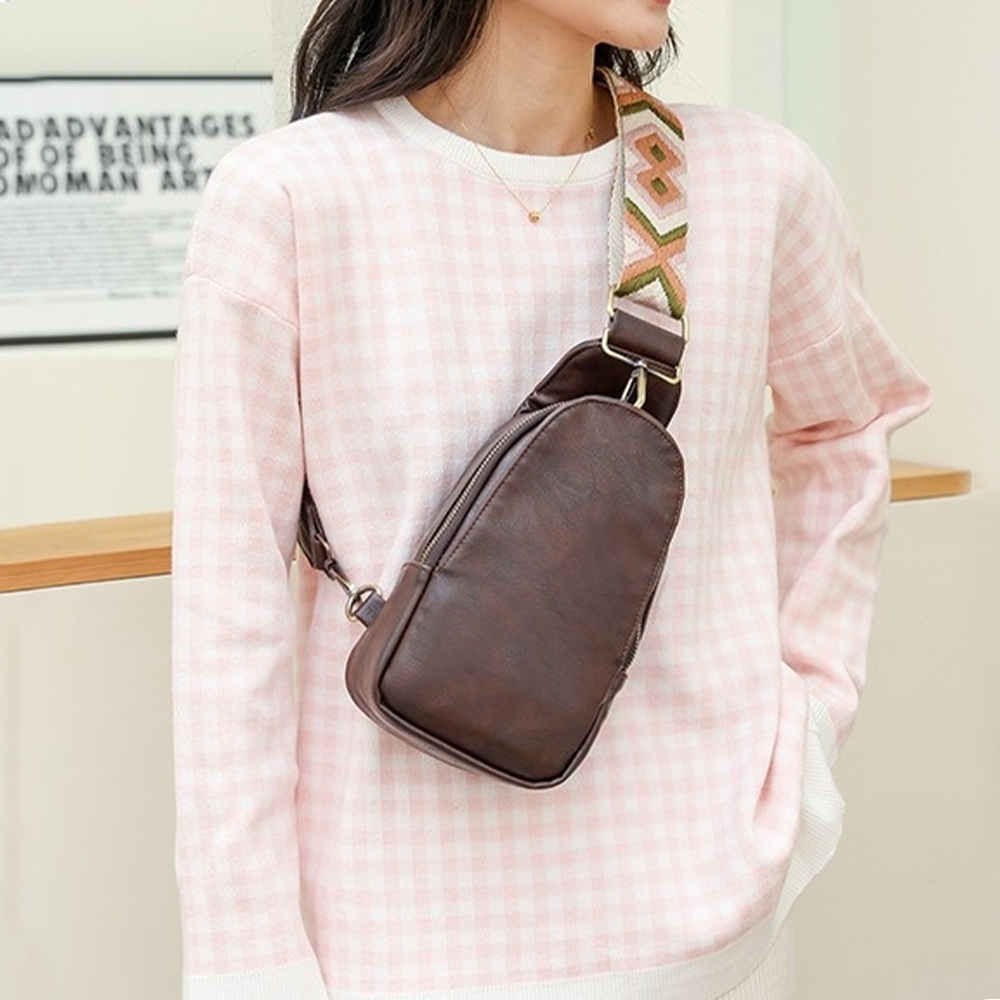包包 胸包  隨身腰包 斜背包 手機包 肩背包 機能包 皮革包包 新款 腰包 斜挎包 女生胸包 女包 棕色包包 964
