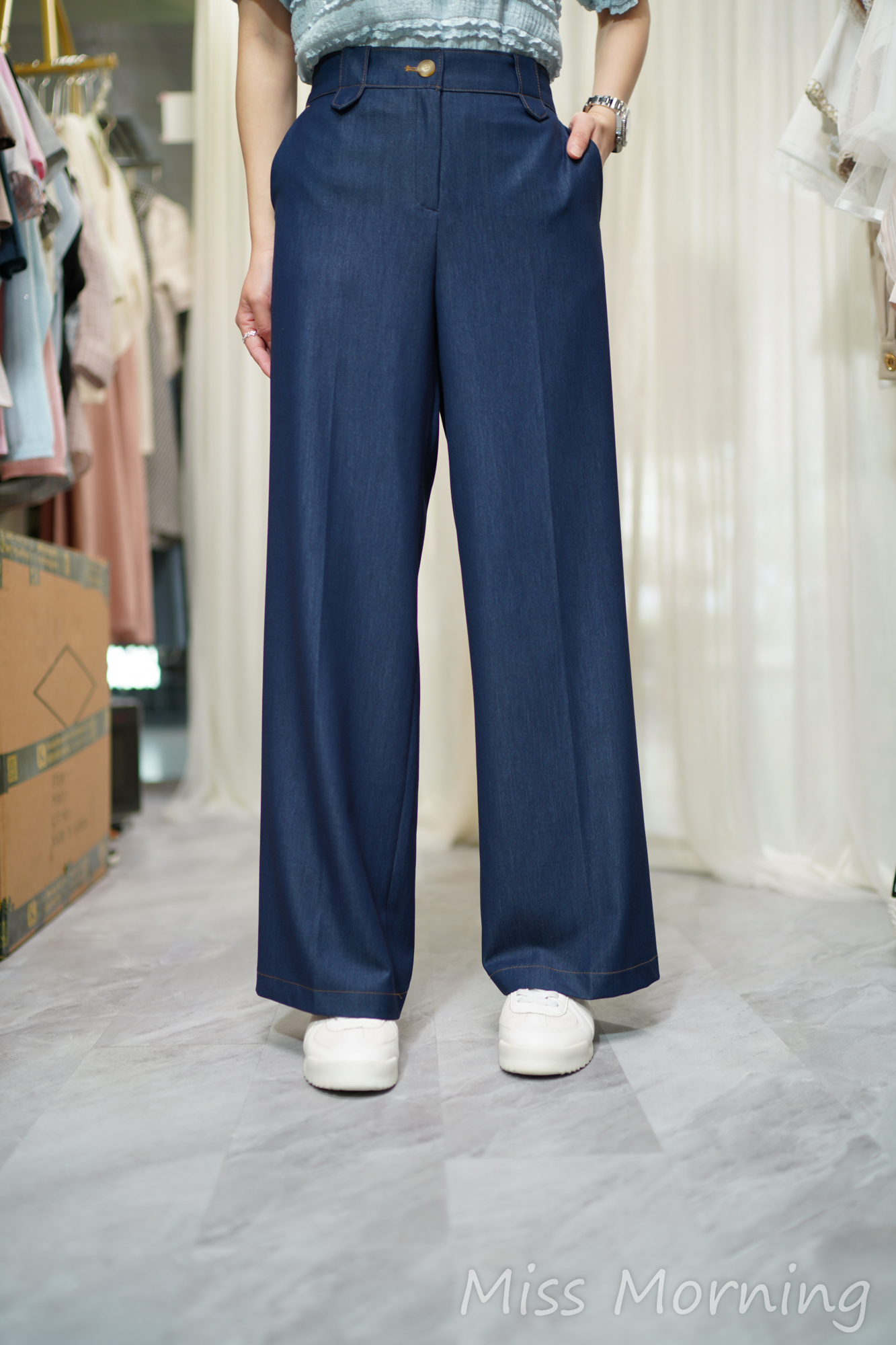 直腳不貼腳不寬腳薄軟牛褲(33941)