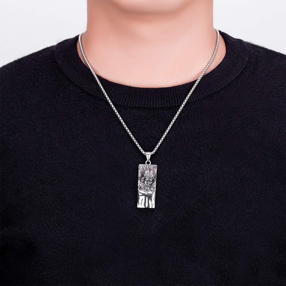 耶穌 吊墜 護身符 古巴鍊 嘻哈項鍊 個性 毛衣鏈 歐美項鍊 情侶項鍊 不銹鋼 鈦鋼項鍊 復古項鍊 男女同款025