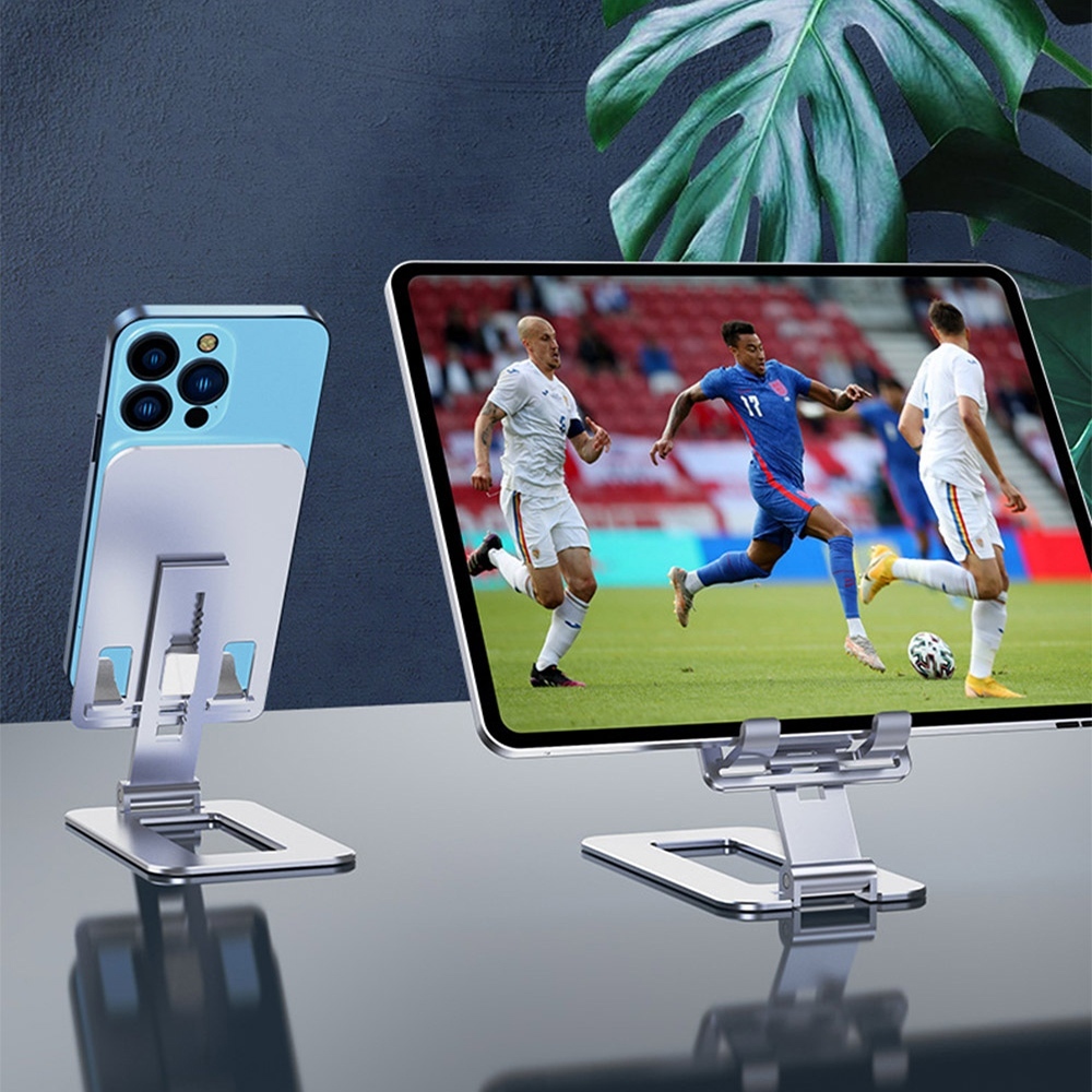 手機支架 金屬手機架 追劇神氣 鋁合金手機架 懶人手機架 撐書架 折疊支架 伸縮支架 看書架 平板支架 交換禮物 005