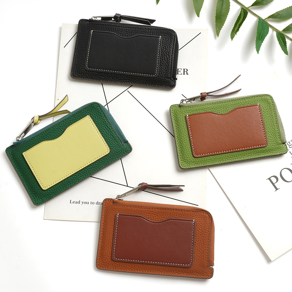 零錢包 卡包 錢包 皮夾 真皮零錢包 多卡位 超薄錢包 拉鍊錢包 牛皮錢包 小錢包 黑色錢包 簡易錢包 實用禮物 157