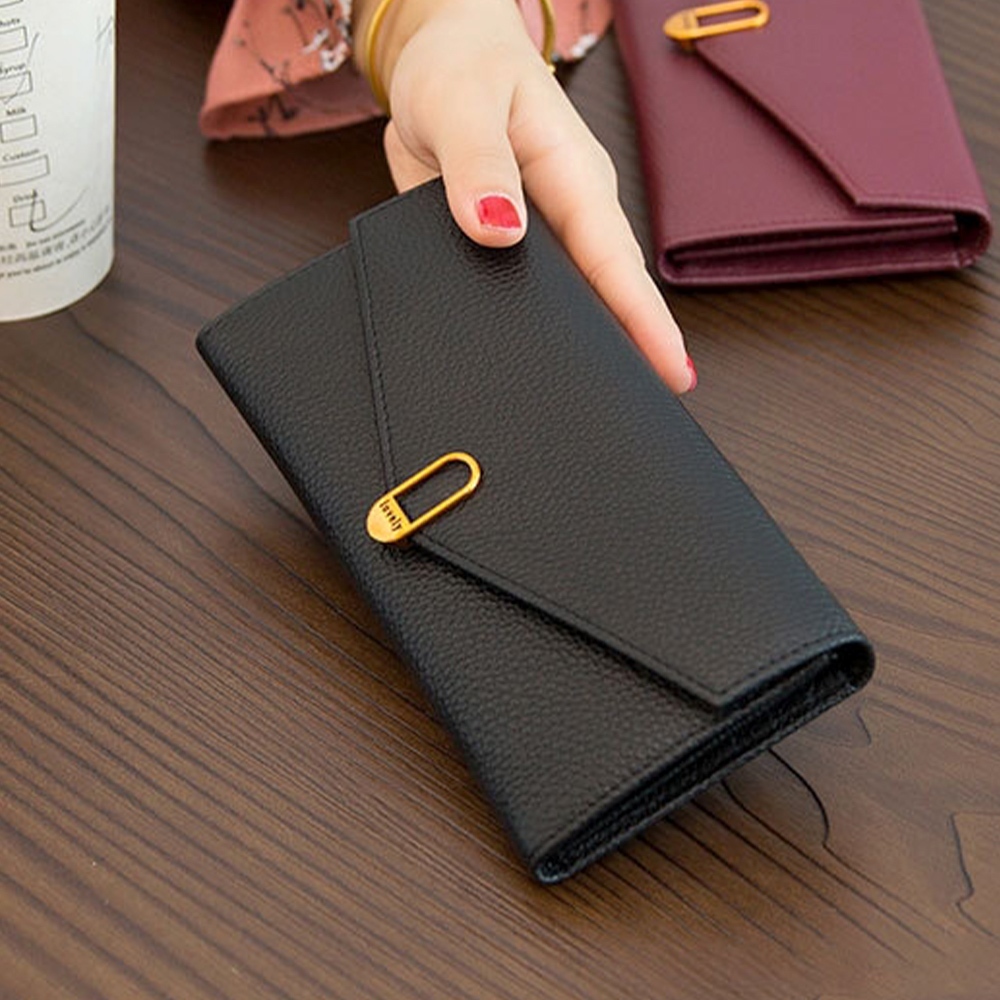 皮夾 長夾 錢包 皮包 信封錢包 長款錢包 真皮長夾 拉鍊零錢包 牛皮錢夾 薄款錢包 招財錢包 綠色錢包 禮物 143