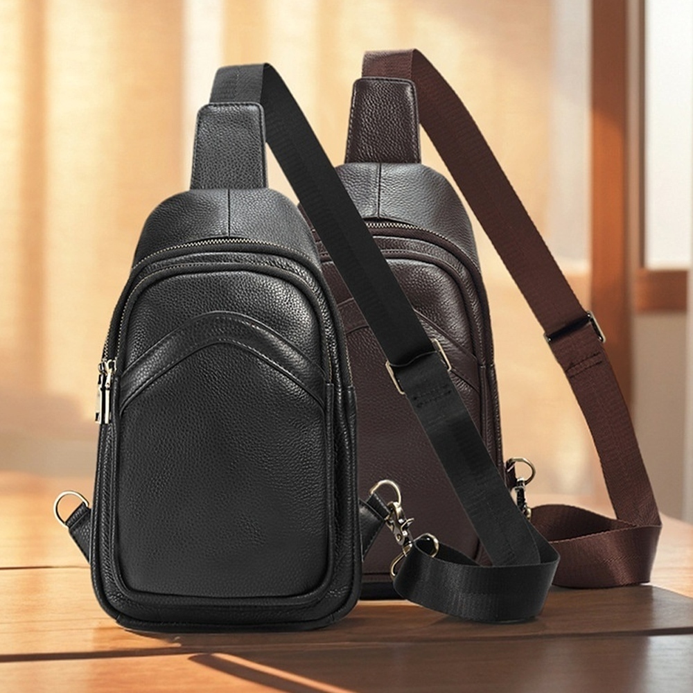 包包 胸包 斜背包 togo包 真皮包包 牛皮斜背包 真皮胸包 男士胸包 大容量包包 復古包包 騎行包 男生禮物 061