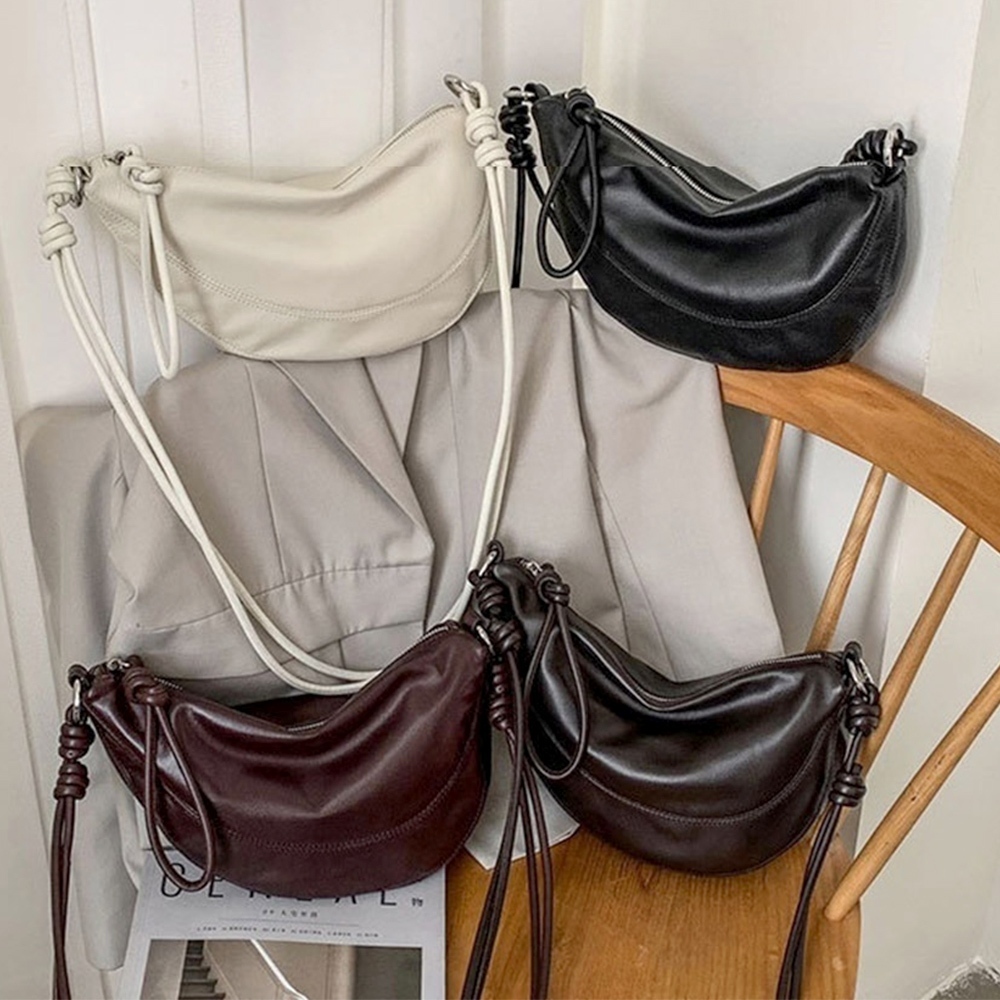 包包 側背包 單肩包 牛角包 水餃包 小眾包包 牛皮包包 真皮斜背包 真皮女包 韓國肩背包 月牙包 禮物 馬鞍包 171