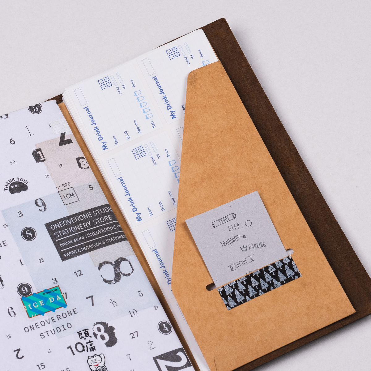 飲料紀錄 模造標籤貼紙/一分之一工作室/臺灣