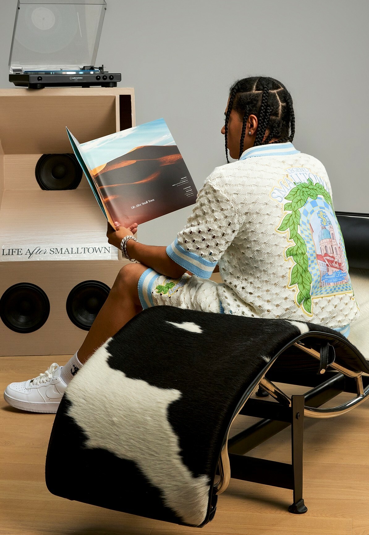 STK SmallTownKid 夏威夷編織 簍空 短袖襯衫 短褲 套裝