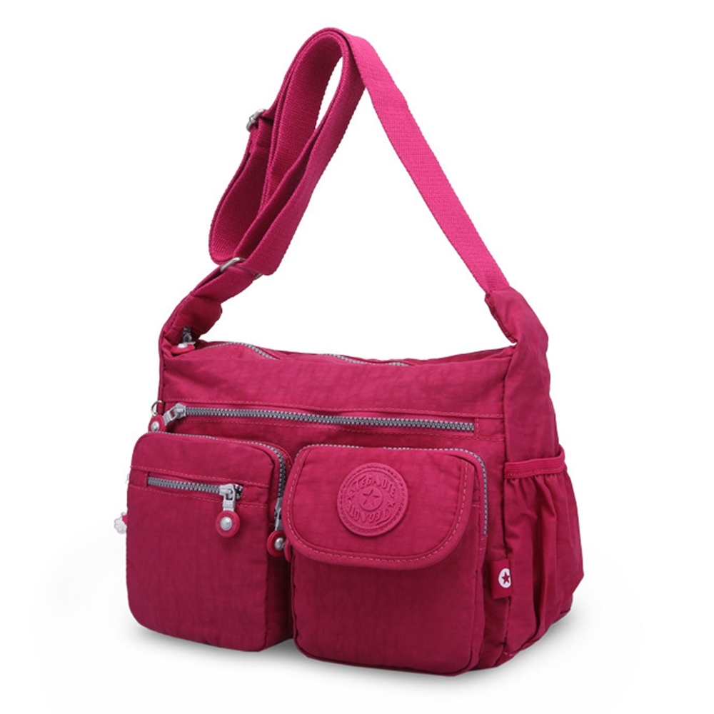 包包 斜背包 尼龍包包 多功能包包 多隔層 收納包 防潑水包包 斜背女包 媽媽包 紅色包包 紫色包包 長輩 禮物 783