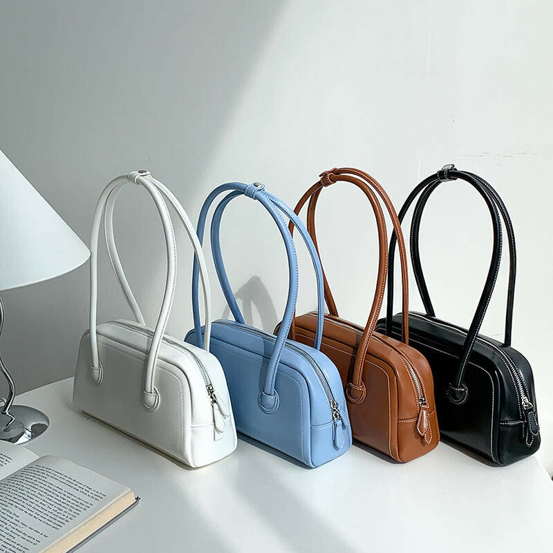 包包 肩背包 手提包 小方包 單肩包 韓國包包 銀色包包 法棍包 時髦包包 可愛包包 法棍腋下包 送女生 小禮物 773