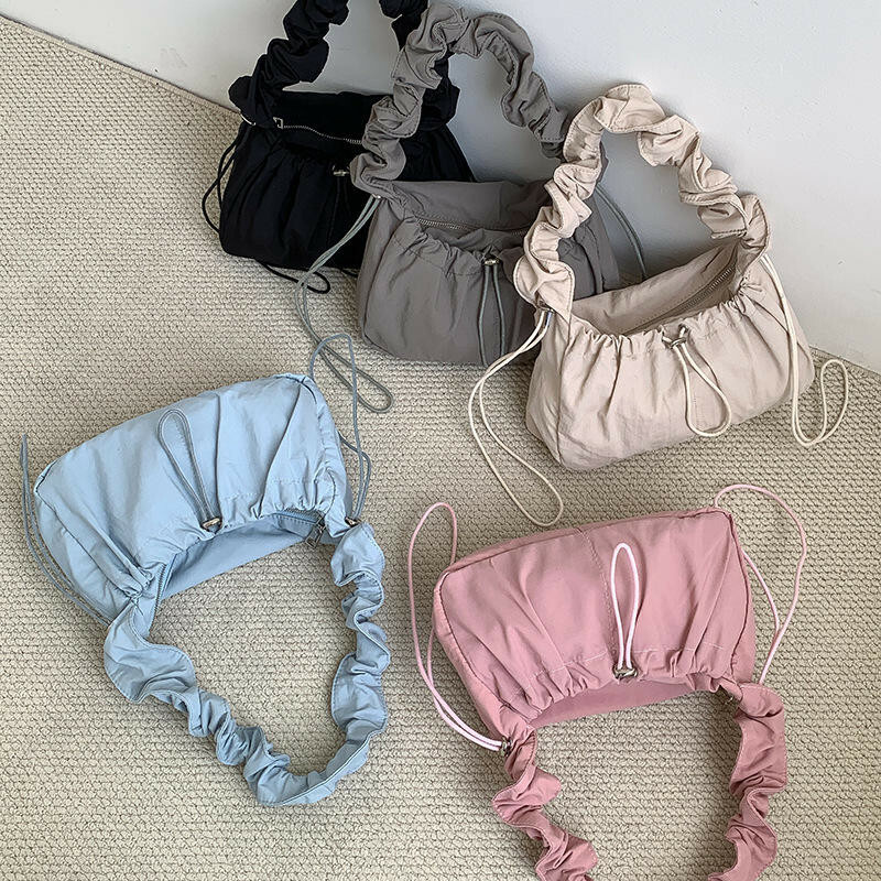 hobo包 腋下包 肩背包 尼龍雲朵包 可愛包包 韓國包包 尼龍包包 韓國包包 單肩包 女包包 尼龍通勤包 禮物 771