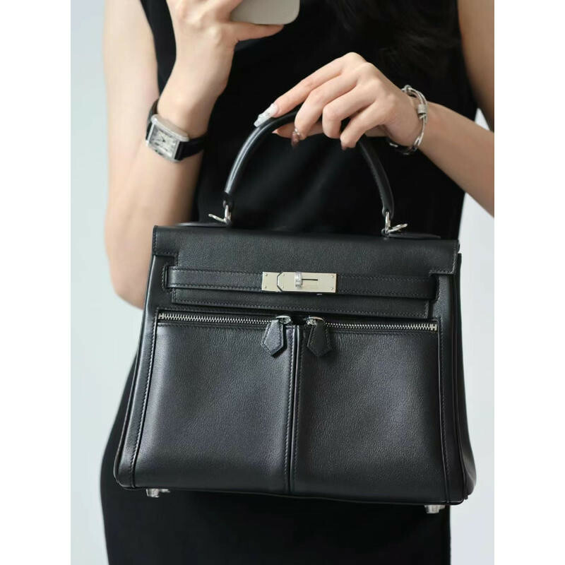 包包 手提包 肩背包 真皮包包 托特包 律師包 精品包包 雙口袋凱莉包 高級感 大容量手提包 通勤單肩包 禮物 168