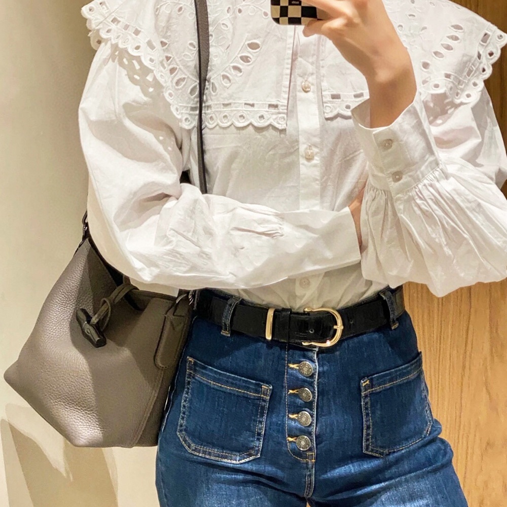 荔枝紋包包 牛皮水桶包 手提水桶包 女生包包 斜背包 手提包 水桶包 竹節扣包包 真皮女包 togo包 棕色包包 167