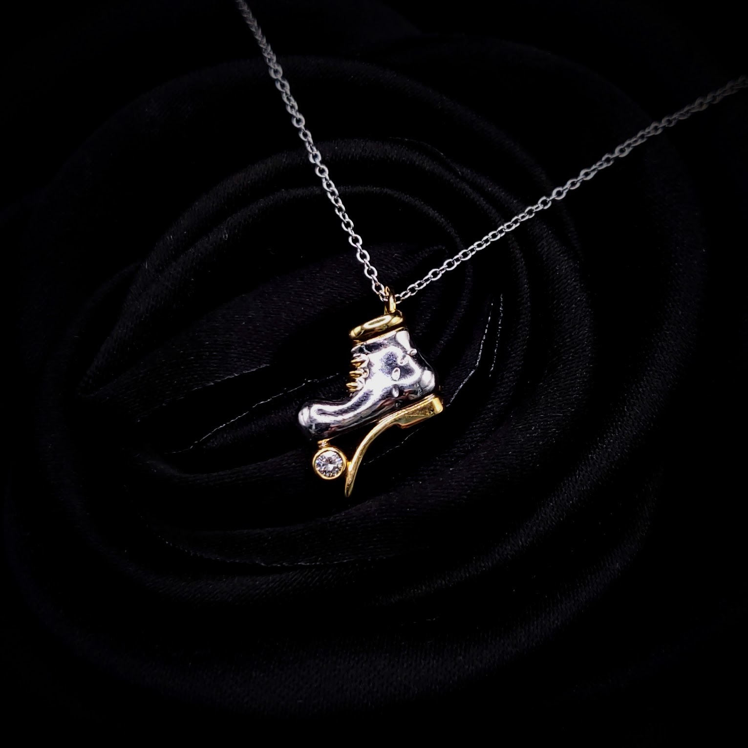 全新18K金【單粒3份鑽石】吊墜