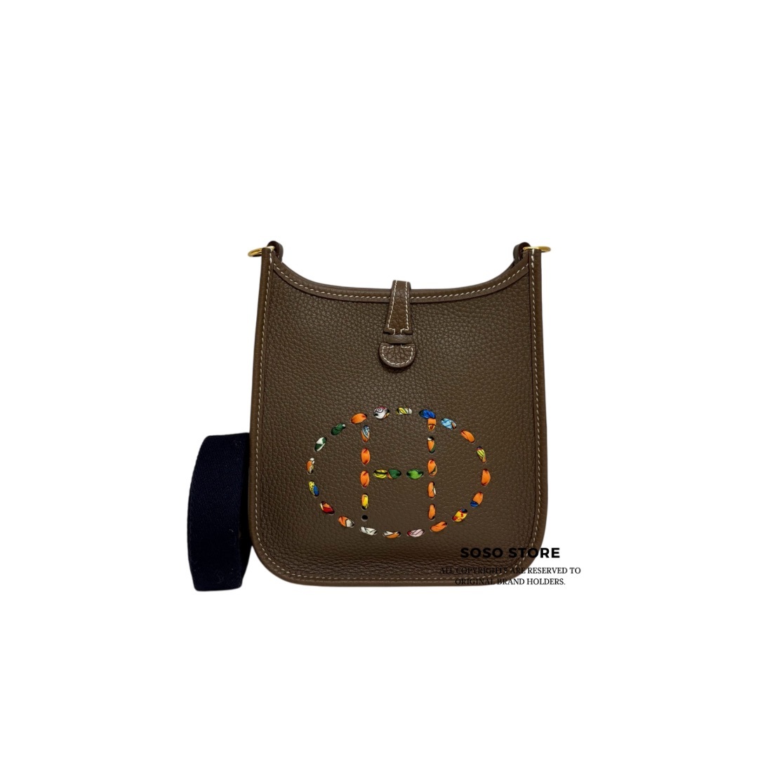 Hermes Mini Evelyn - Etoupe / Ghw