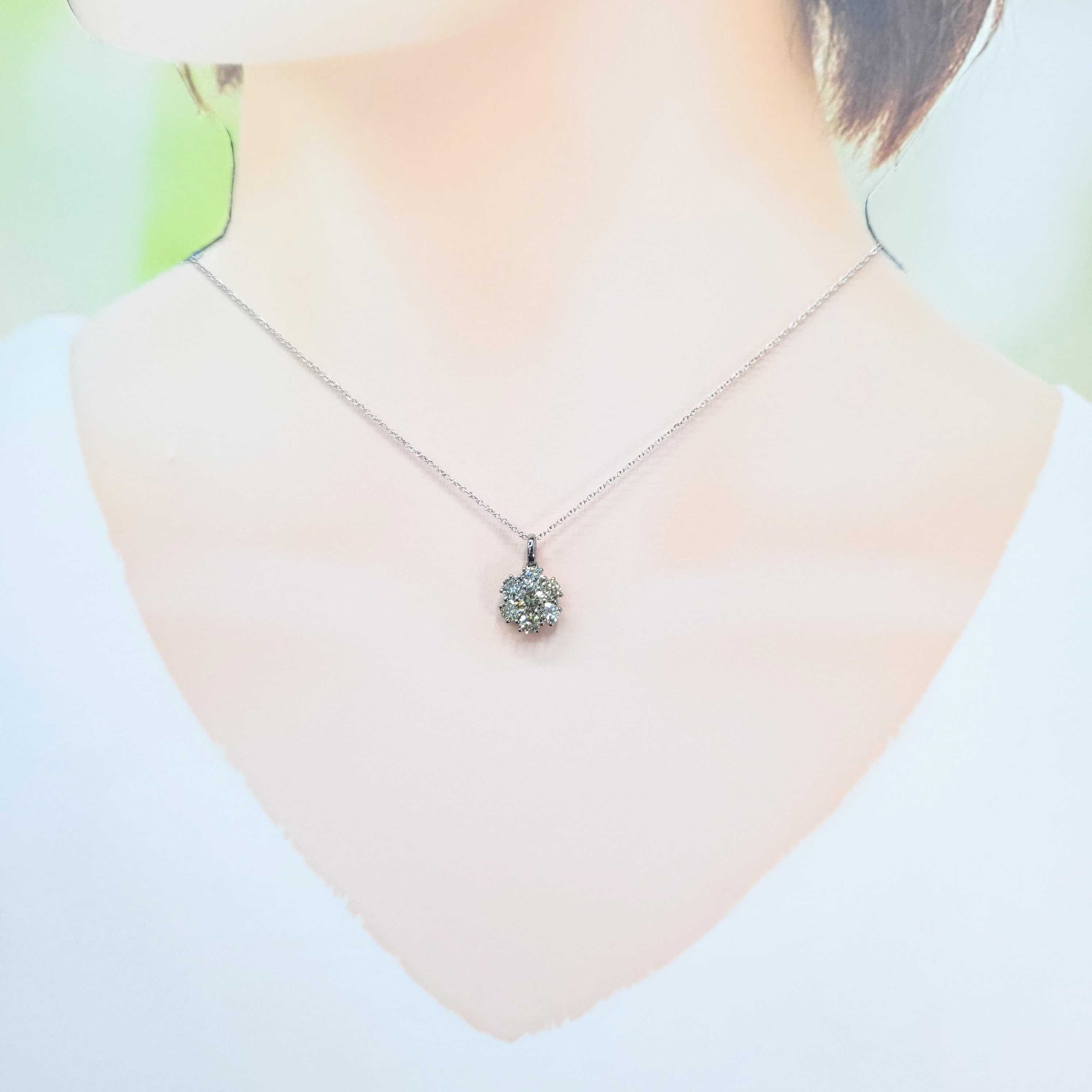 全新18K黑金1卡15份鑽石吊墜