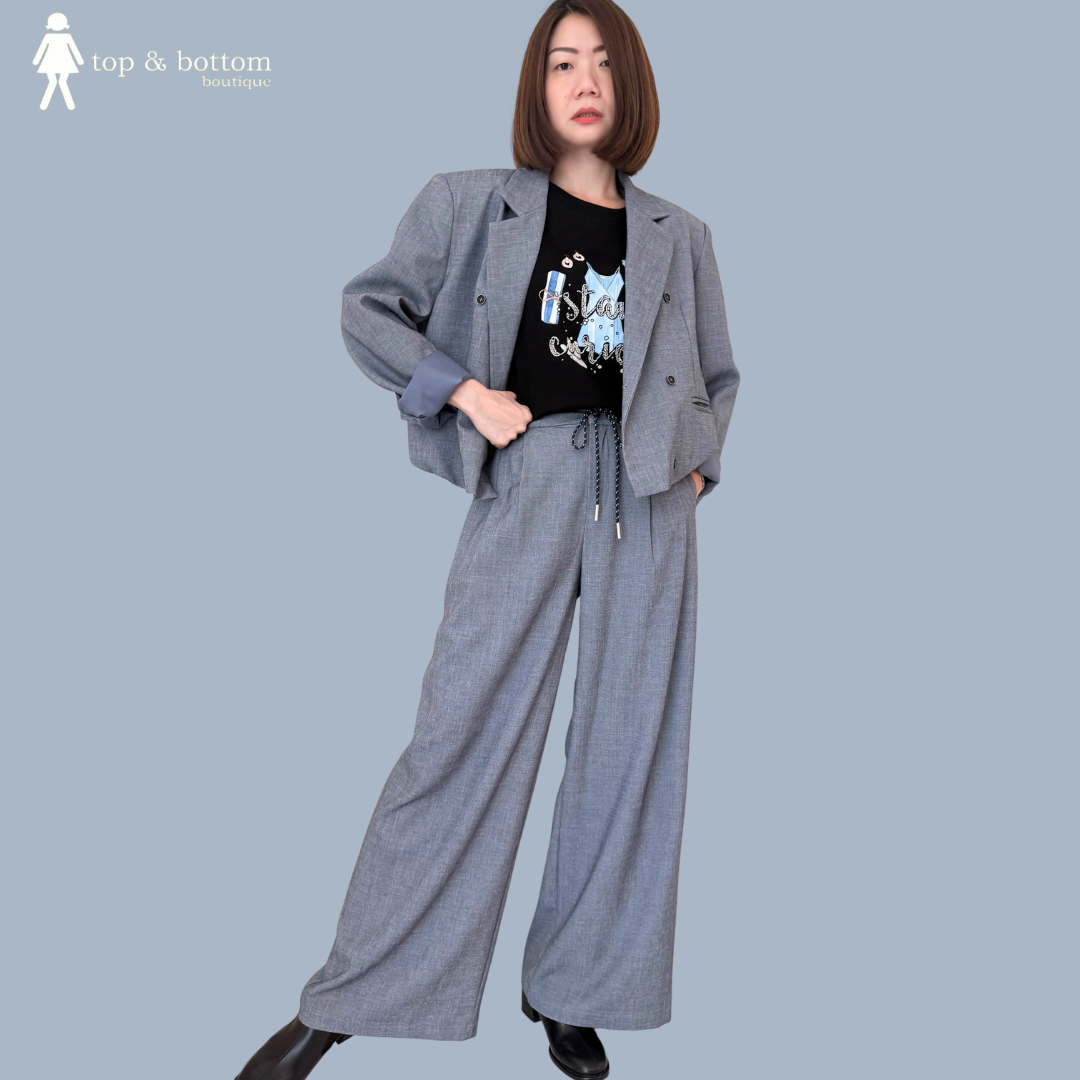 HIGH WAISTED WIDE LEG TROUSER