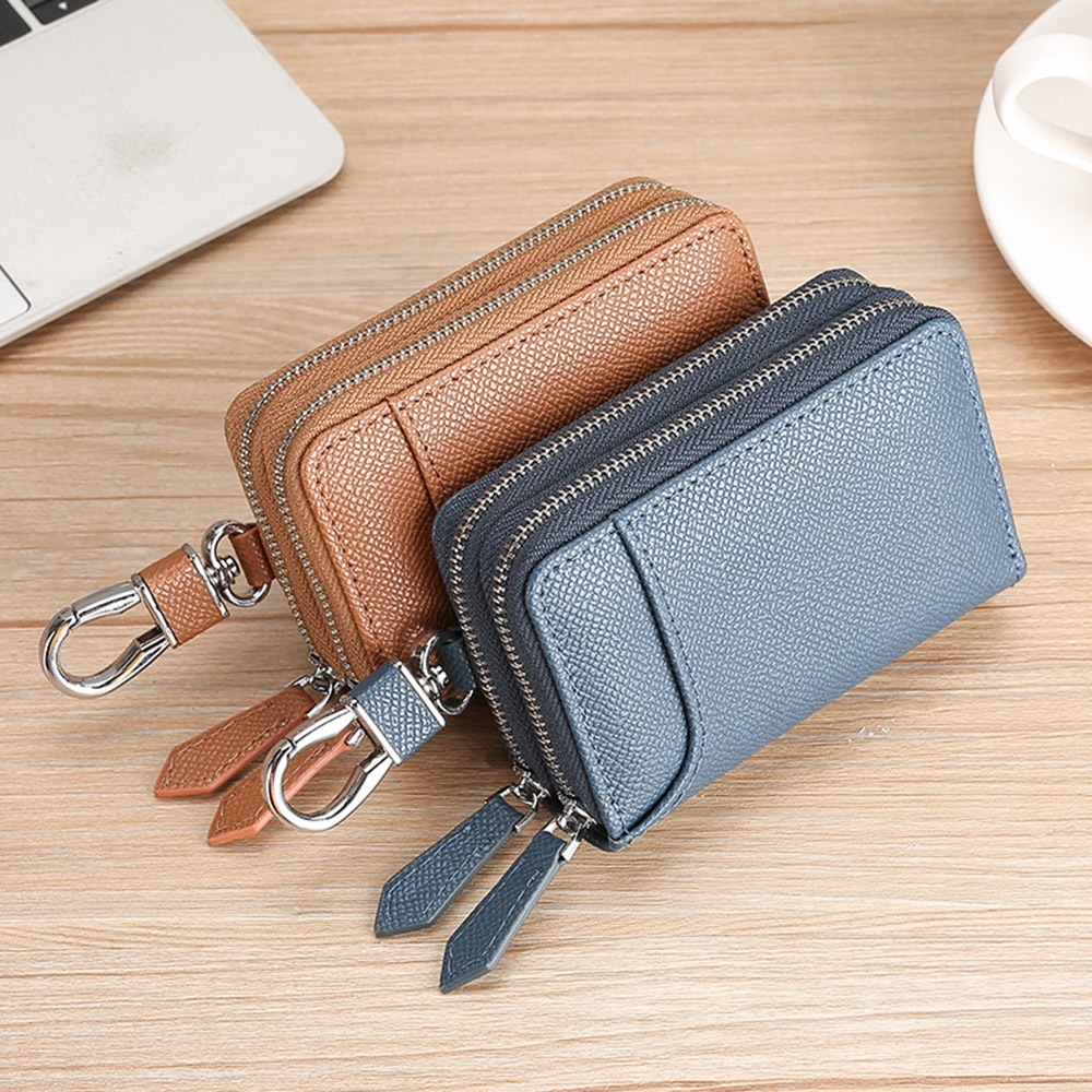 鑰匙包 零錢包 拉鍊鑰匙包 汽車鑰匙包 男女通用 真皮鑰匙包 多功能包 鑰匙皮套 牛皮零錢包 拉鍊零錢包 禮物 175