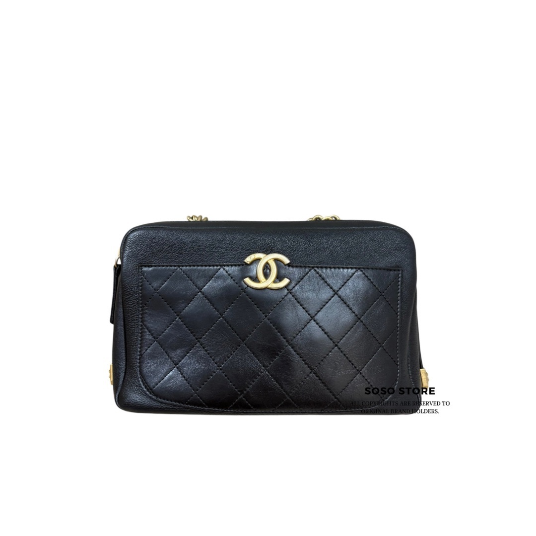 Chanel Camera Bag - Black / Ghw