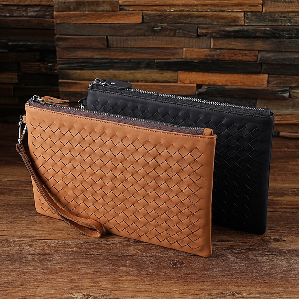 包包 手拎包 手拿包 編織手拿包 真皮包包 商務手拿包 平板包 手腕包 大容量包包 男生手拿包 真皮編織包 禮物 139