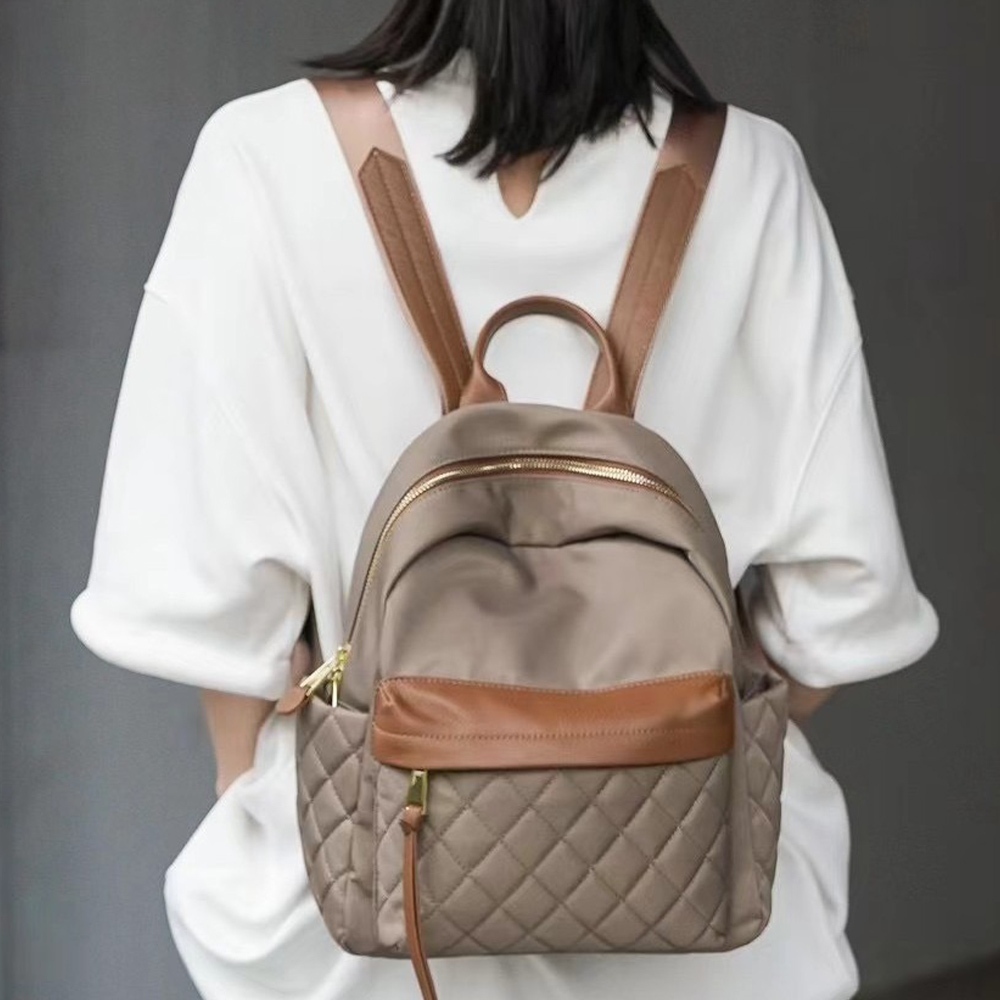 包包 後背包 尼龍包包 牛皮包包 雙肩包 大容量後背包 牛皮後背包 尼龍後背包 真皮背包 奶茶色包包 生日禮物 221